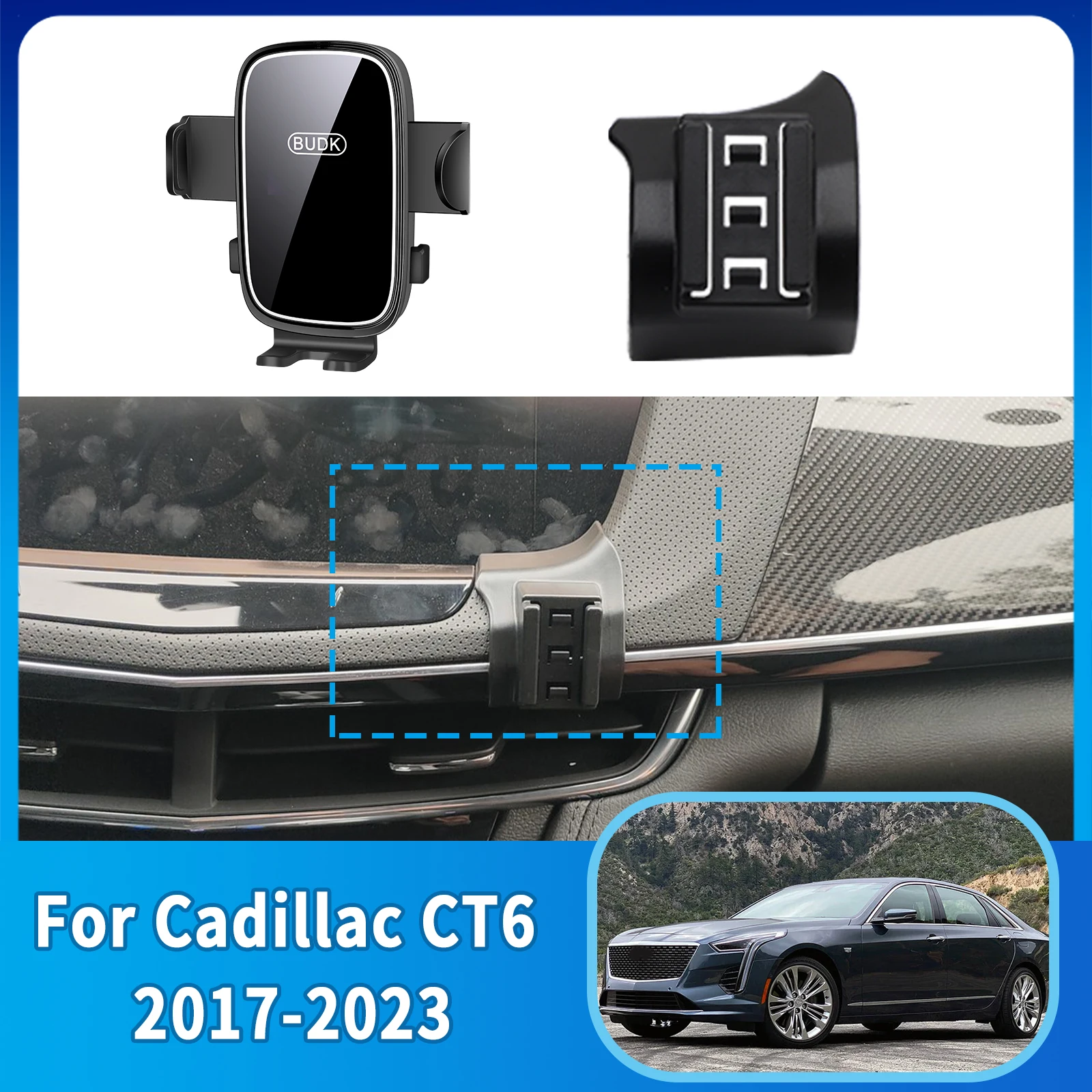 

Car Mobile Phone Holder for Cadillac CT6 2017 2018 2019 2020 2021 2022 2023 Navigation Stand Auto Accessories GPS Bracket