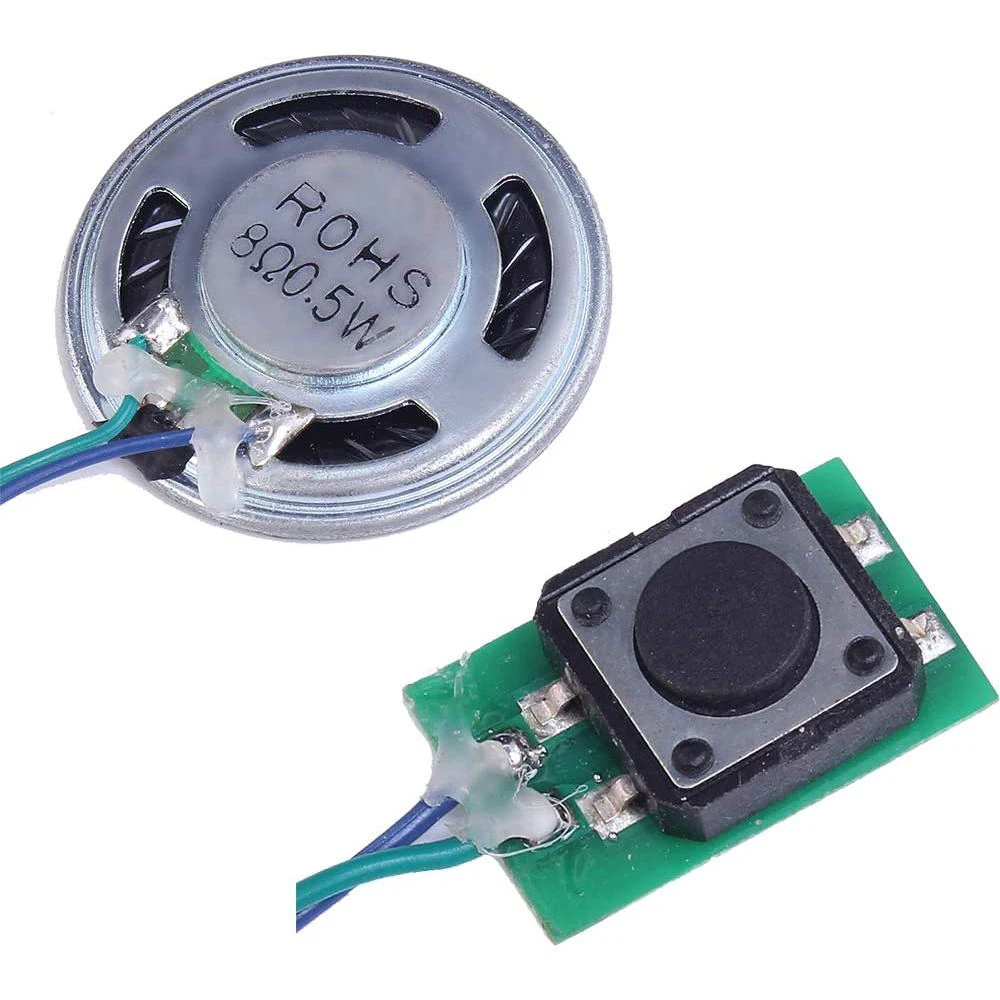 1PCS 8M 메모리, 교체 가능한 사운드 및 음악 모듈, 반복되지 않는 음성 재생 모듈, 키 작동식, 리튬 배터리 충전