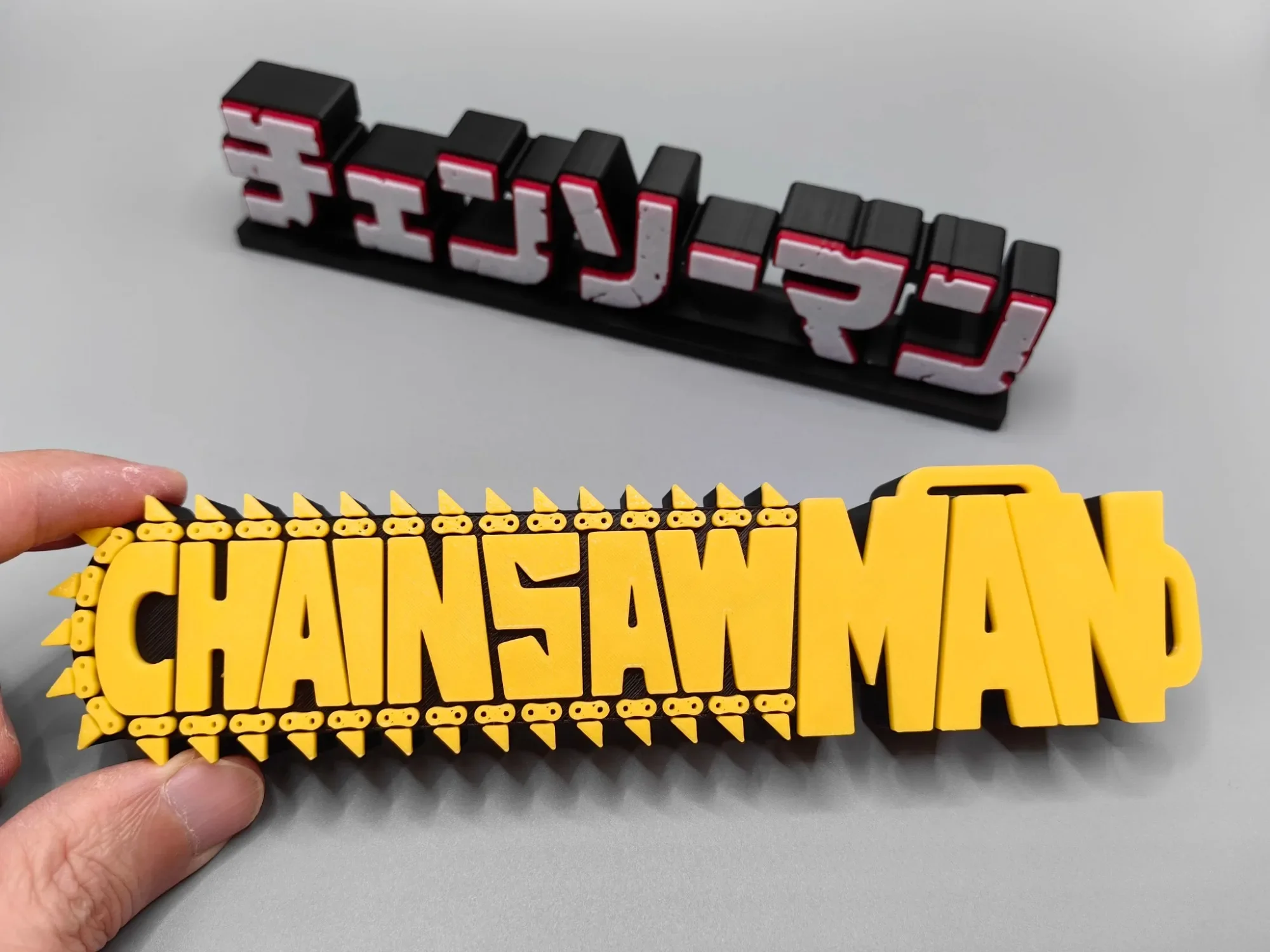 Anime Chainsaw Man 3D Logo Model Doll Signboard for Denji Pochita Makima PVC Figure Display Cosplay Exhibition Ornament Toy
