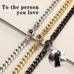 2023 New Stainless Steel Bracelet with Photo Projection Custom Photo Bracelet with Photo Inside Personalized Photo Bracelet