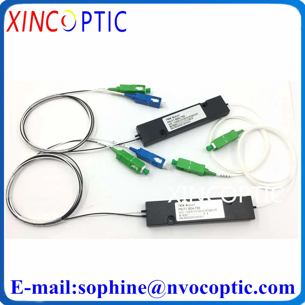 1*2 ABS BOX FWDM Module 1310/1550/1490nm,0.9mm 1M SC/ST/FC/LC APC UPC Fiber Optic Wavelength Division Multiplexer