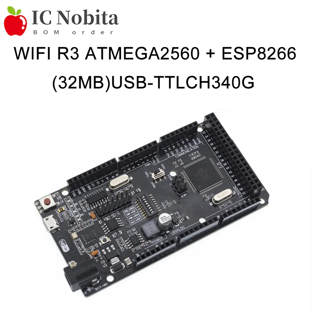 1PCS ATMEGA2560 ESP8266 Development Board USB-TTL CH340G Compatible for Arduino Mega 2560 WiFi IoT Project