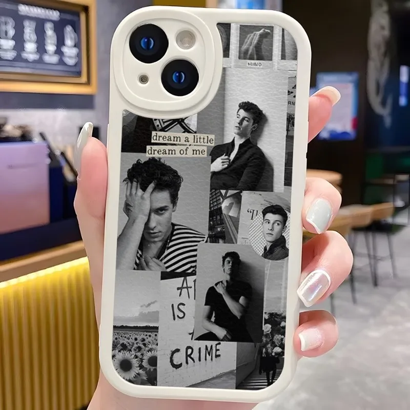 Shawn Mendes Phone Case For Iphone 13 Pro Max 15 11 14 12 Mini X Xr Xs 7 6 8 Puls Se Lambskin Silicone Cover