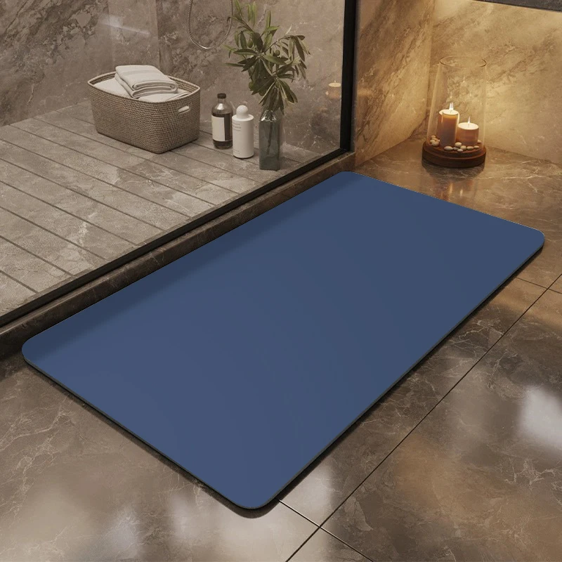 Diatom mud bathroom non-slip floor mat solid color toilet dust mat shower door mat door mat entrance floor mat are durable