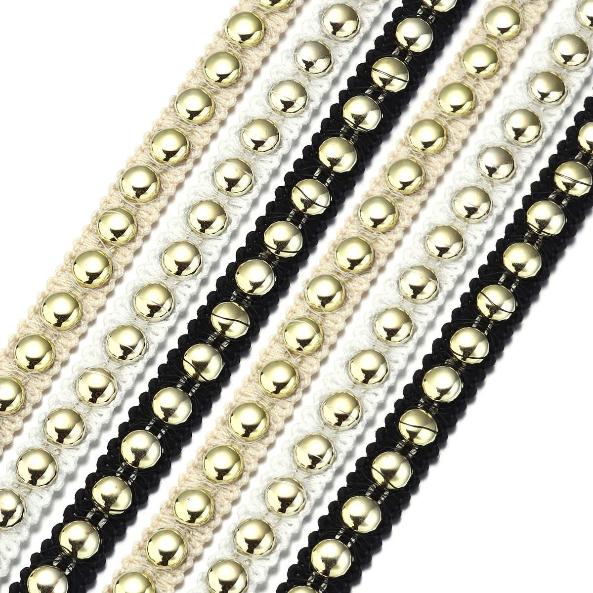 2 หลาโพลีเอสเตอร์ขนาดเล็กลมหอมลมเล็บลูกปัดลูกไม้ผ้าทอ Trim ลูกไม้ Trim เบาะสําหรับเย็บเครื่องแต่งกาย