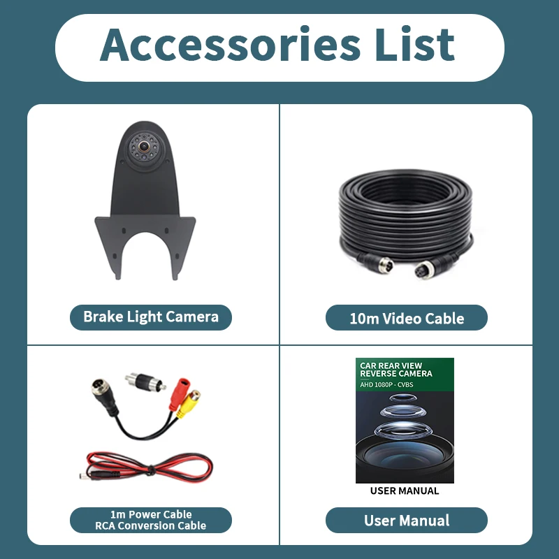 AHD 1080P للرؤية الليلية سيارة الفرامل ضوء كاميرا الرؤية الخلفية لمرسيدس بنز فيانو سبرينتر فيتو VW الناقل Crafter #6
