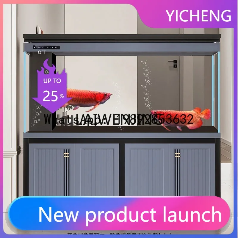 

fish tank ultra-white glass bottom filter ecological water-free intensive aquarium floor aquarium