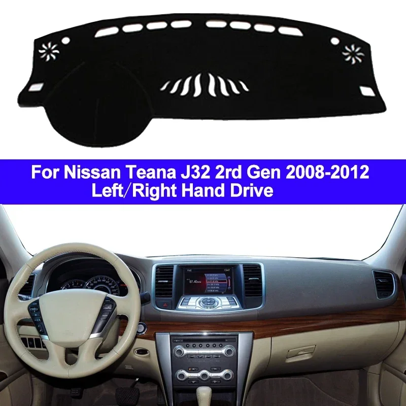 For Nissan Teana J32 2rd Gen 2008 2009 2010 2011 2012 Car Protective Pad Dashboard Cover Silicone Non-Slip Mat Auto Sunshade