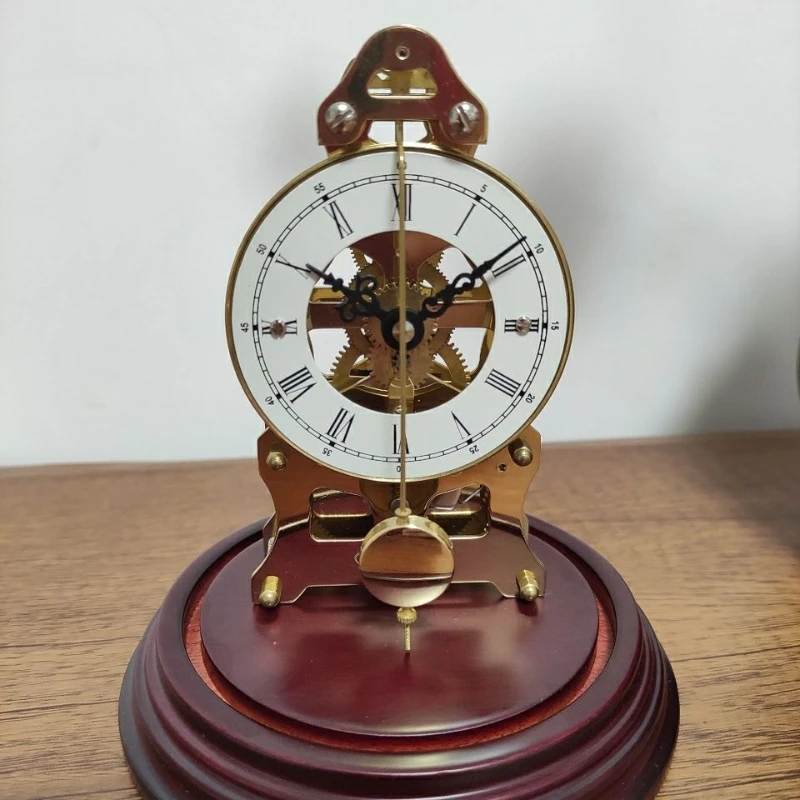 Simple Table Clocks Retro Mechanical Desk Clock Luxury Living Room Copper Desktop Clock Unique Design Decoration Home Ornaments