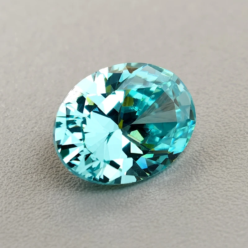 New Paraiba Blue/Paraiba Green Oval Cut Cubic Zirconia Stones Loose Gemstone for Jewelry Making