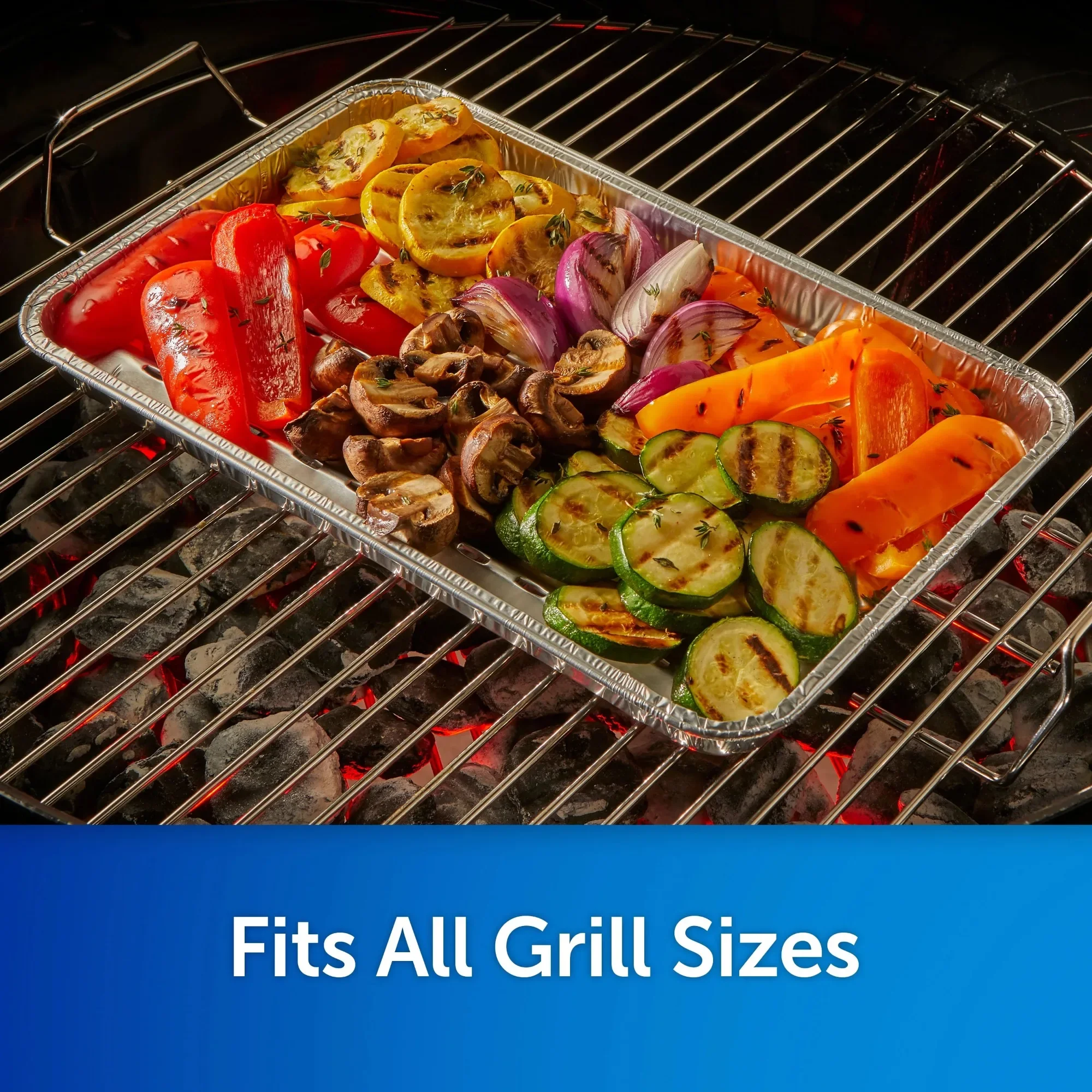 

(4 pack) Grill Pan, Slotted Aluminum Grill Pans, 13.5 x 9 inch, 4 Count