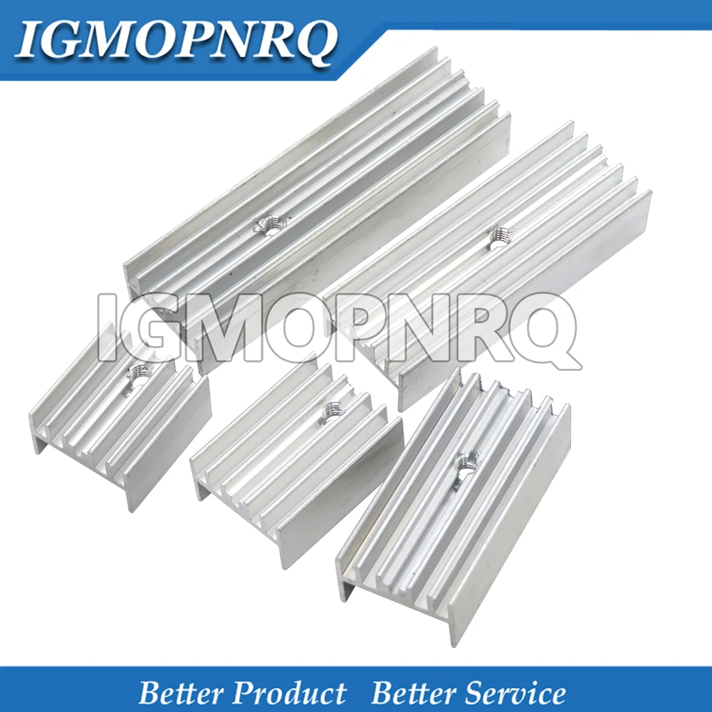 10 Stück 15*10*16/20/22/25/30/35/40/50 Transistor Aluminium Kühlkörper Kühler für Transistoren bis