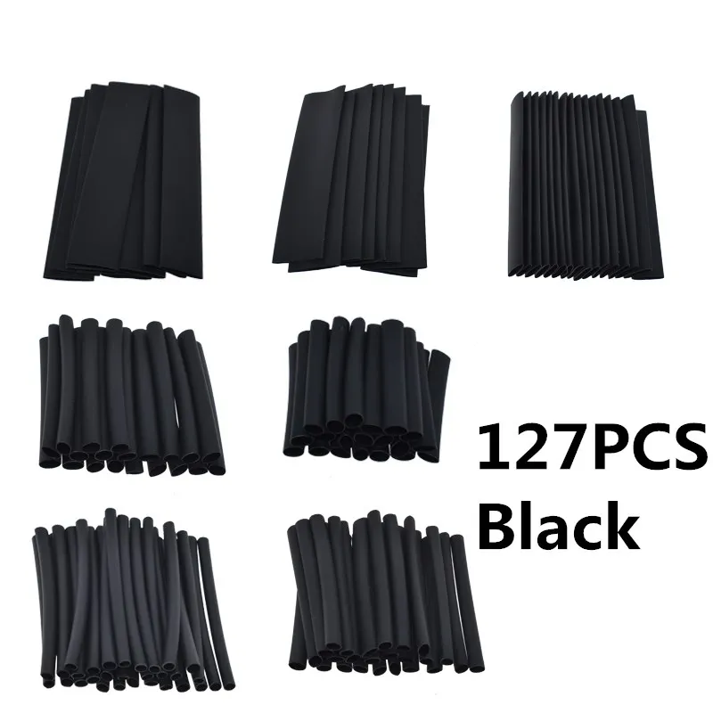 127Pcs/328Pcs Car Electrical Cable Tube kits Heat Shrink Tube Tubing Wrap Sleeve Assorted 8 Sizes Mixed Color