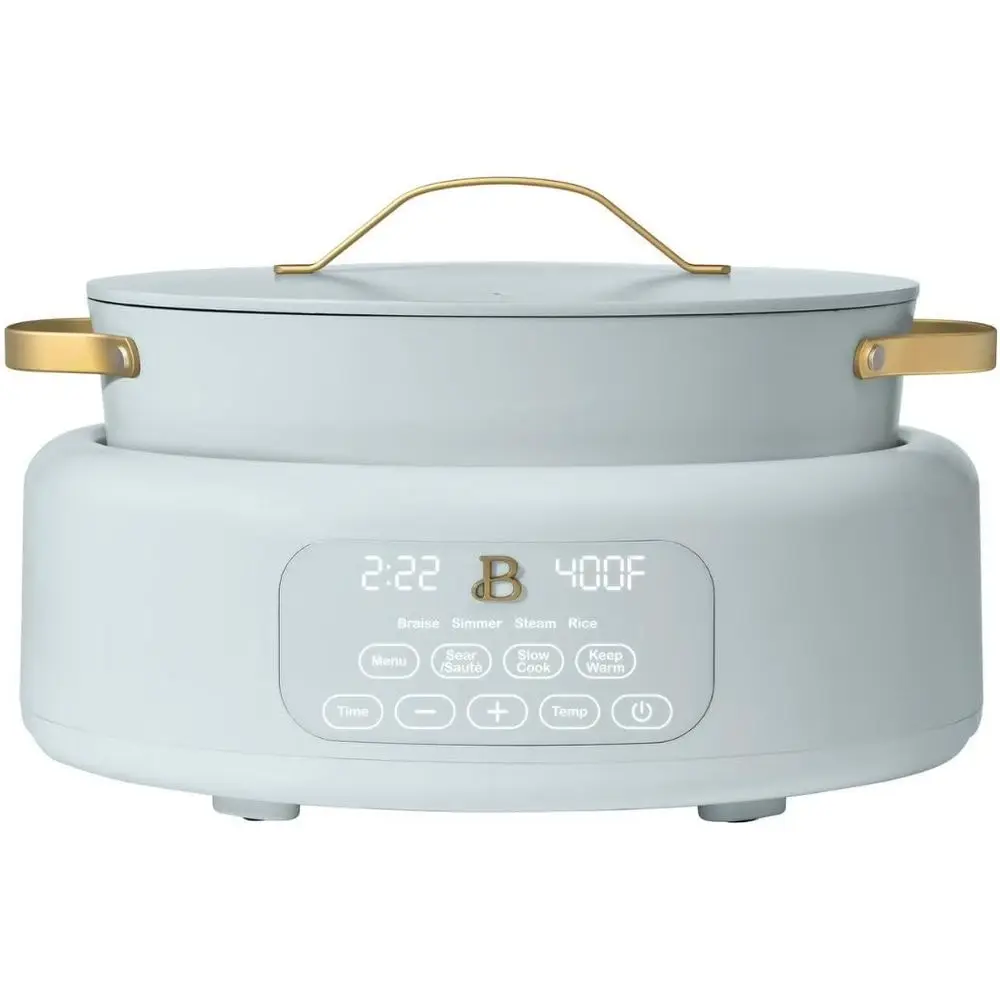 

B- 10-in-1 6Qt Electric Multi-Cooker Slow Cooker, Rice Cooker, Steamer & More | Touch Control, Oven-Sae, Dishwasher-Sae (Hydrang