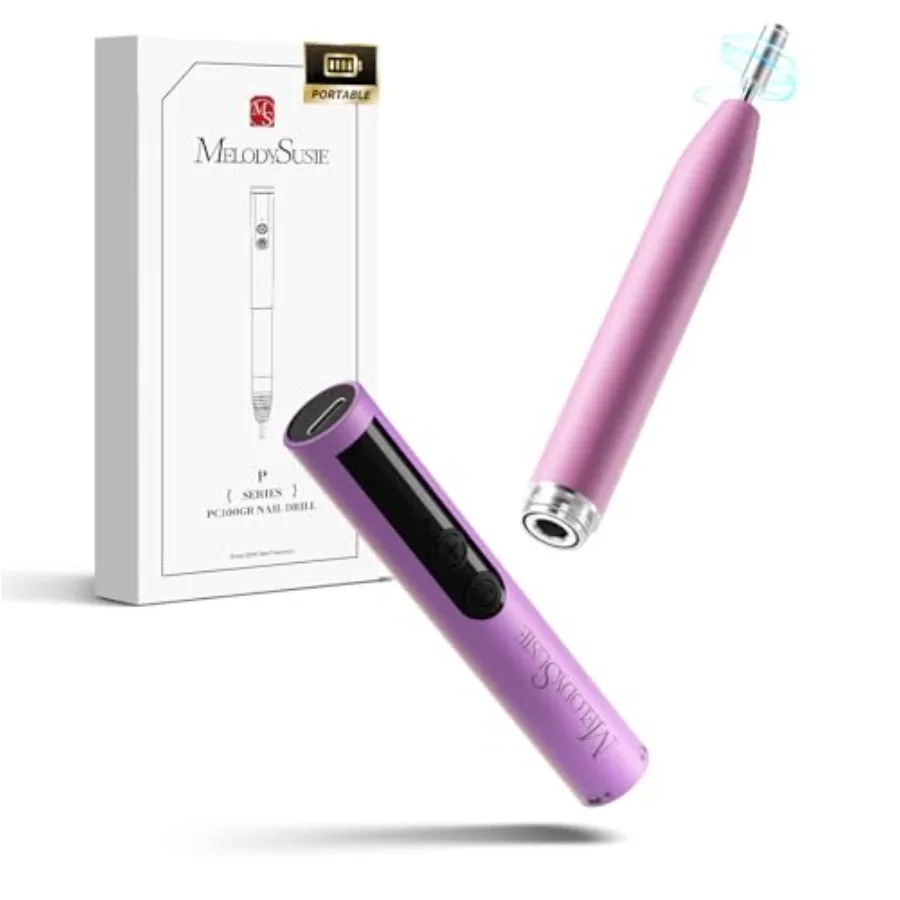 

Беспроводная модульная фрезерная машинка для маникюра PocketNail в форме ручки, расширенный комплект PC100GR, 20000 об/мин, тонкая, портативная, перезаряжаемая электрическая пилка для ногтей