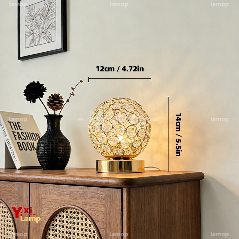 Murano Glass Circular Hollow Table Lamp Gentle Ambient Light Ins Style Lighting For Guest Room Dormitory Household Decoration