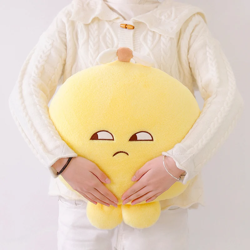 漫画かわいい卵黄の主ぬいぐるみ人形枕絵文字パック人形レモンの主ぬいぐるみおもちゃ枕ウエストクッション