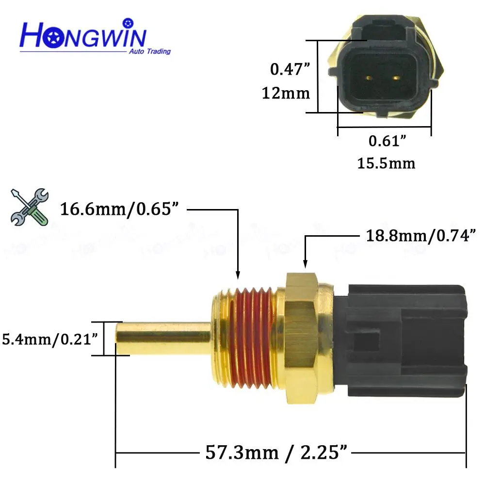 39220-35710 Coolant Water Temperature Sensor Fits Hyundai Sonata Mitsubishi Montero Chrysler Sebring Dodge Stratus 1993-2010