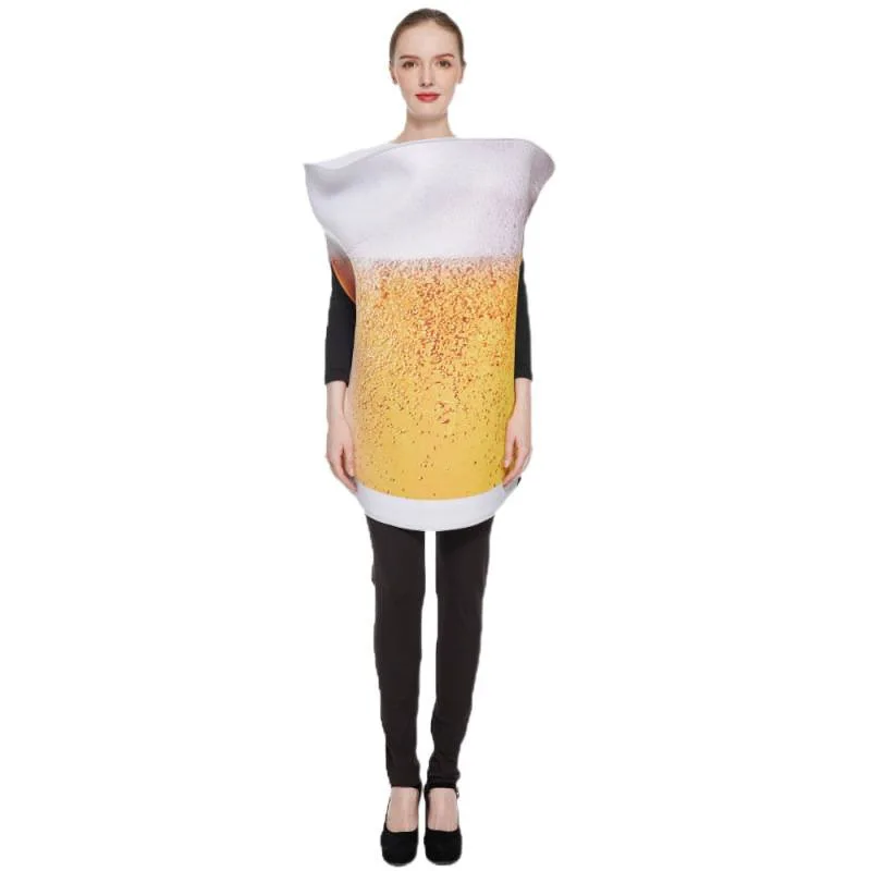 Halloween Neue Bier Tasse Leistung Kostüm Cosplay Par Leistung Anzug Spaß Overall Outfit Dekorative Damen Bühne Tragen