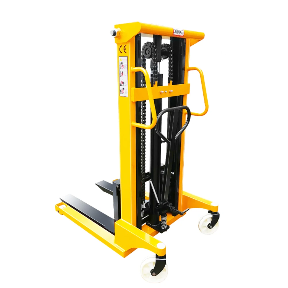 1ton, 1.5ton, 2ton 1.6meter Manual Hydraulic Forklift Trucks Portable Hydraulic Lift Pallet Stacker