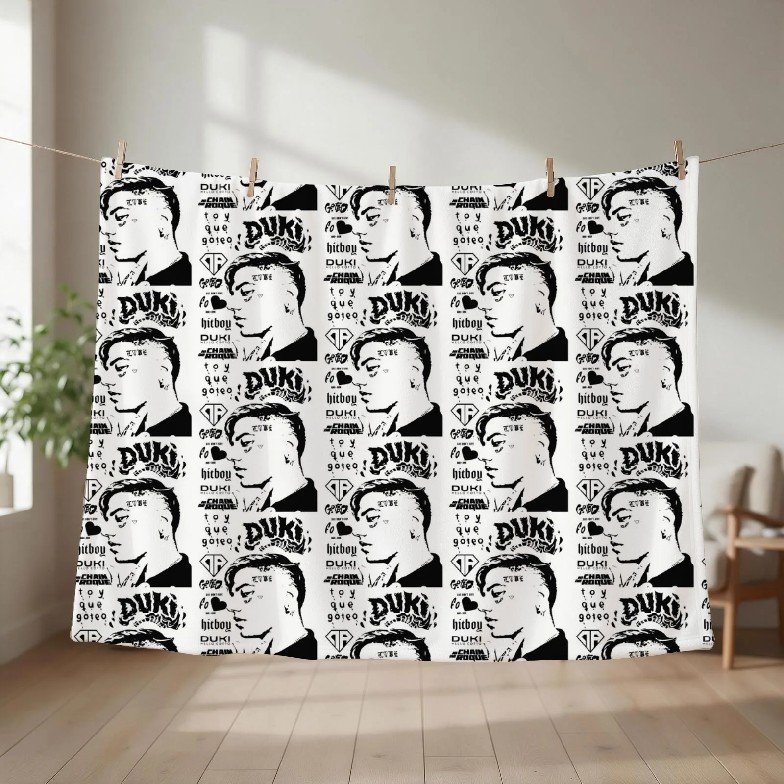 duki, trap, rap, rockstar, music, lit killah, khea, argentina, nicki nicole Throw Blanket Bed Soft Beds Polar Blankets