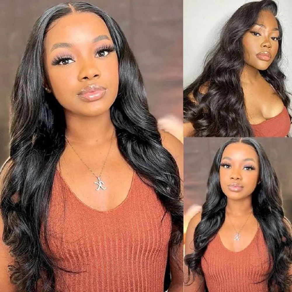 Nadula Hair Body Wave Pre Cut 6X4.5 Lace Closure Wig Upgrade Breathable Cap Air Wig Glueless Pre Cut Lace Wigs Remy Hair