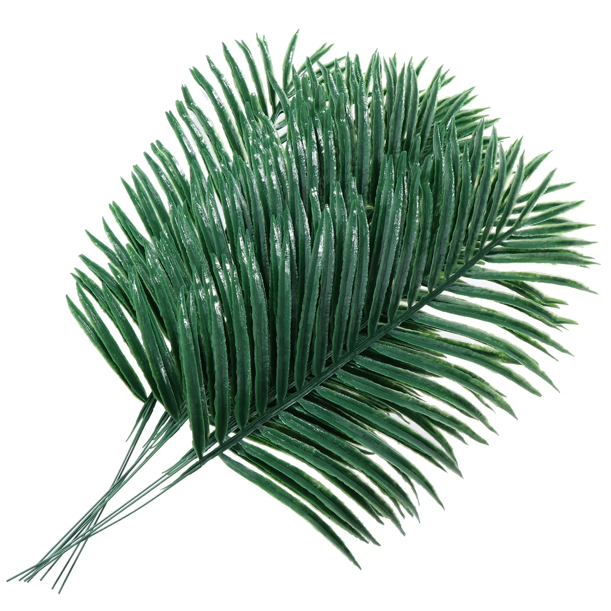 

6Pcs Fake Leaves Artificial Single Leaf Flexible Steel Stem Greenery Decor for Home Party Photography Prop Plastic Green Faux