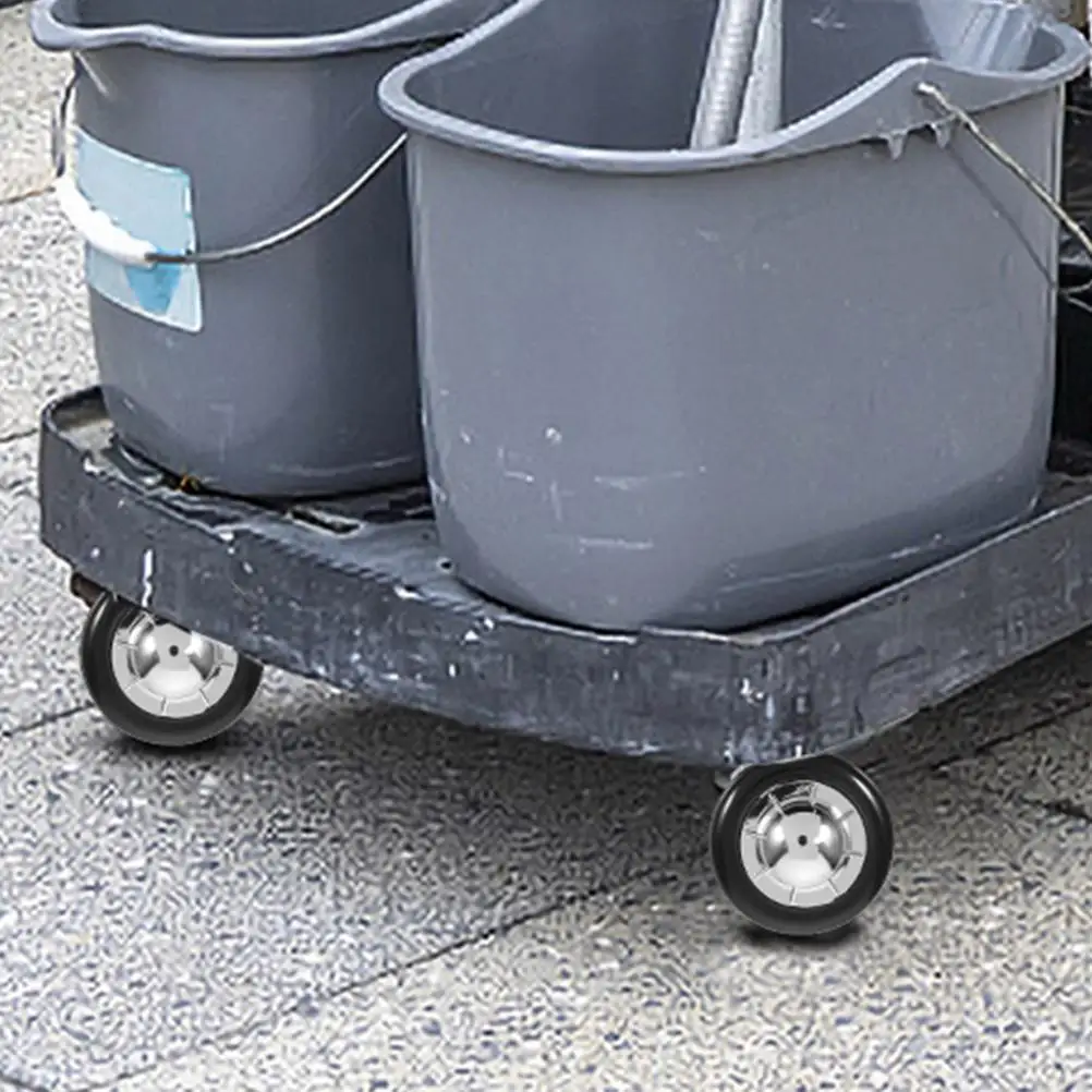 Ruote per mobili resistenti da 6 pezzi Ruote per sedie da ufficio in alluminio PVC per pavimenti in legno Ruota girevole di ricambio per tavolo da scrivania