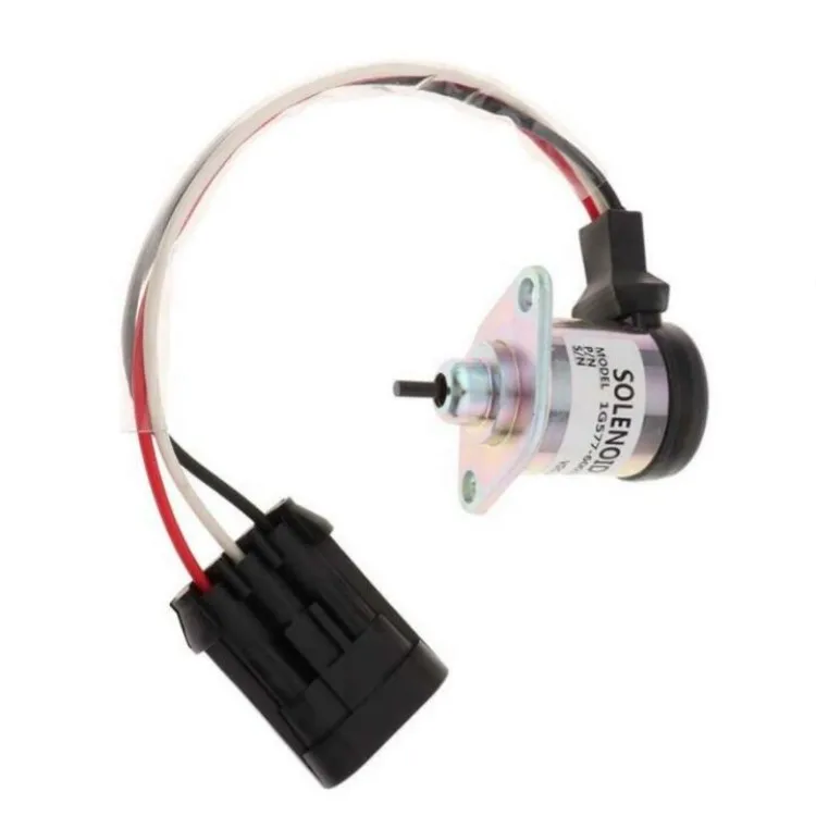 12V Fuel Shutoff Solenoid 1G577-60010 for Skid Steer Loader T250 T300 T320 S220 S330