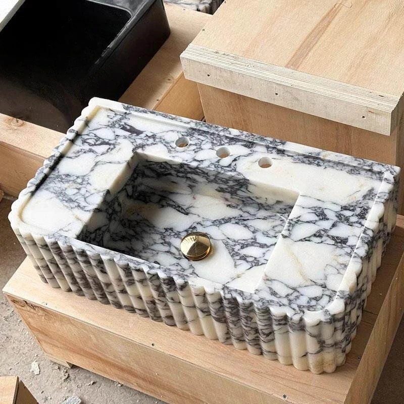 Natural Marble Bathroom Sink Vanity Top for Villa Hotel Bathroom Home Wash Basin No Splicing