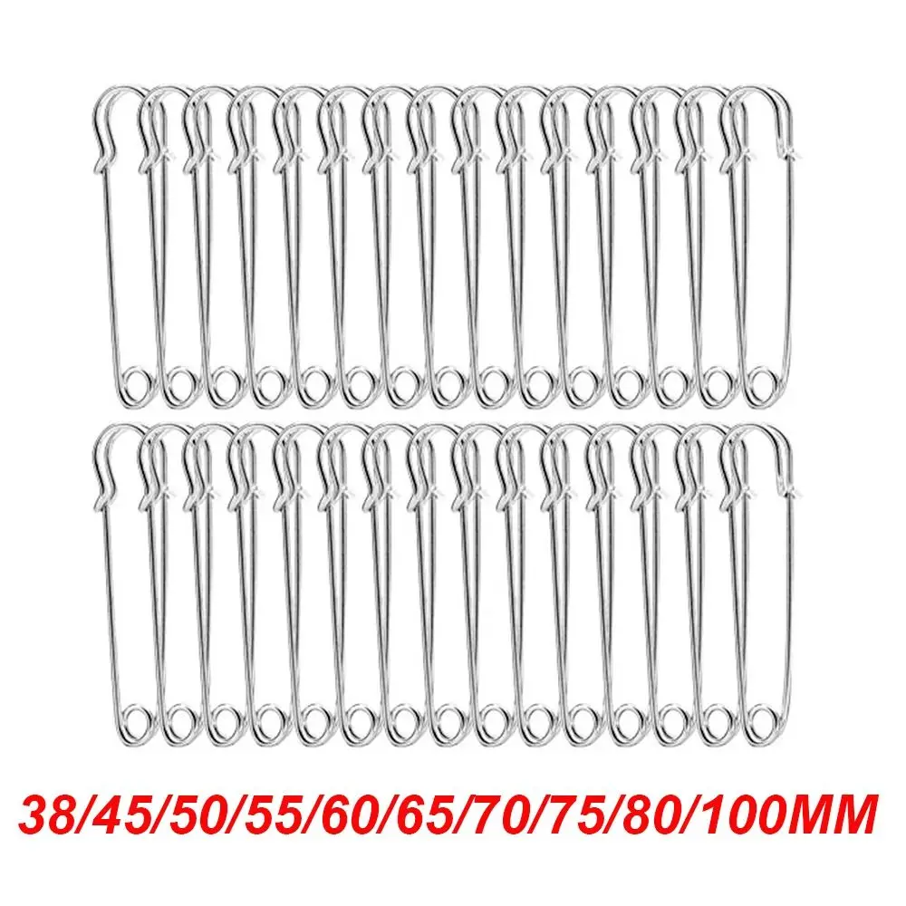 Stainless Steel Sewing Tools Jewelry Large Safety Pin Small Brooch Needles Safety Pins For 38/45/50/55/60/65/70/75/80/100mm