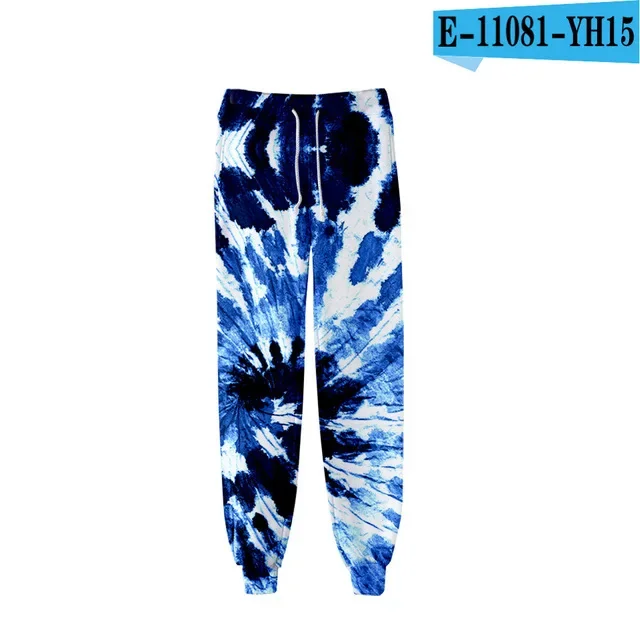 Herren-Jogginghose in Blau mit Swirl-Tie-Dye-Muster, Kordelzug, elastische Bündchen, lockere Passform, lässiger Streetwear-Look, ideal für Sport und den Alltag. – Detail 10