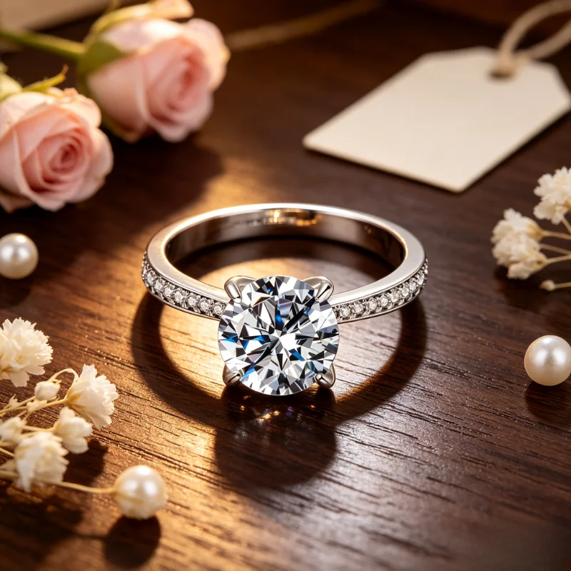 Brilliant 1-4ct Women's Cubic Zirconia Rings With 18K White Gold Plated 5A CZ Stone Wedding Bride Rings Luxury Solitaire Jewelry Gifts