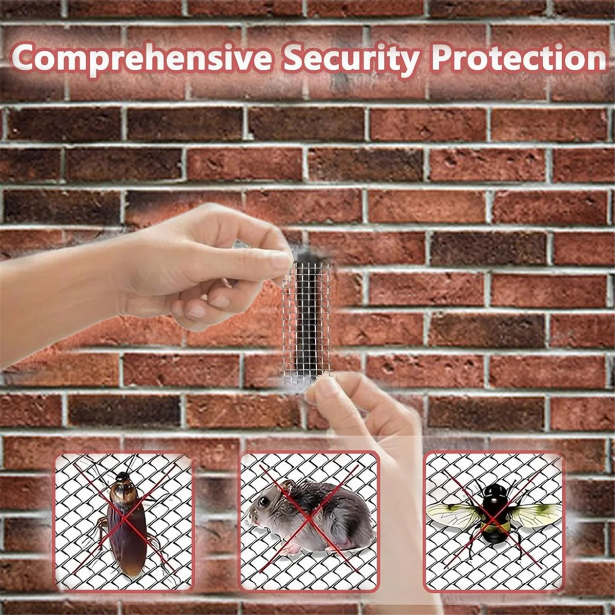 أغطية فتحات من الفولاذ المقاوم للصدأ A83Z لجدران الطوب، سهلة التركيب، 100 قطعة #1