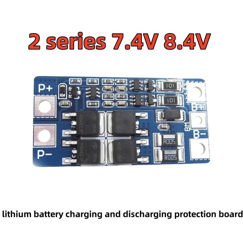 2 series 7.4V 8.4V 18650 lithium battery charging and discharging protection board 10A 2 sections 3.7V series power module