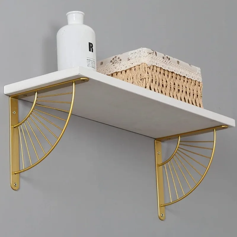 Fan-shaped partition bracket wall shelf shelf bracket wrought iron tripod bracket