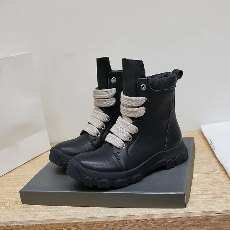 

High Street Высокие черные спортивные туфли из натуральной кожи для мужчин и женщин, удобные дышащие повседневные кроссовки