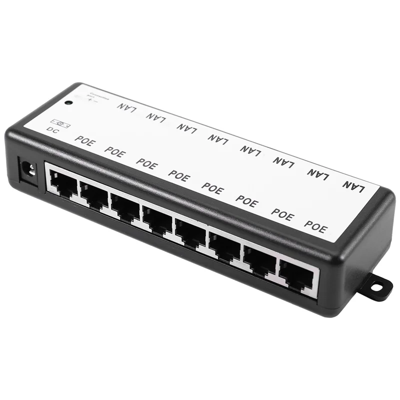 

PHILE-4X 8-портовый Poe-инжектор Poe-сплиттер для сетевой Poe-камеры видеонаблюдения с питанием через Ethernet Ieee802.3Af