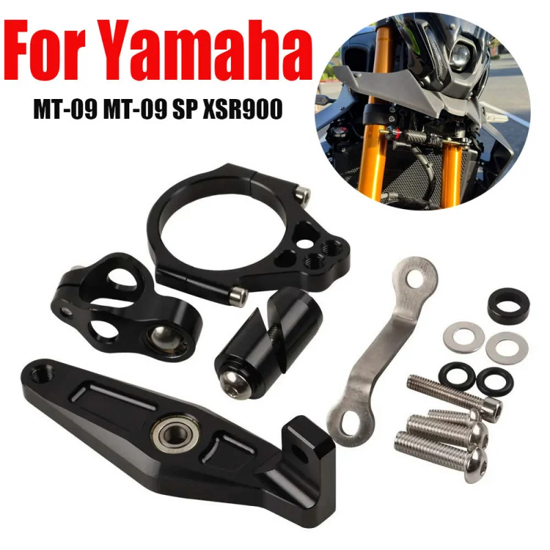 For YAMAHA MT-09 MT09 SP XSR900 Steering Damper Mount Bracket Stabilizer Holder Titanium Style 2022-2024 Motorcycle Accessories