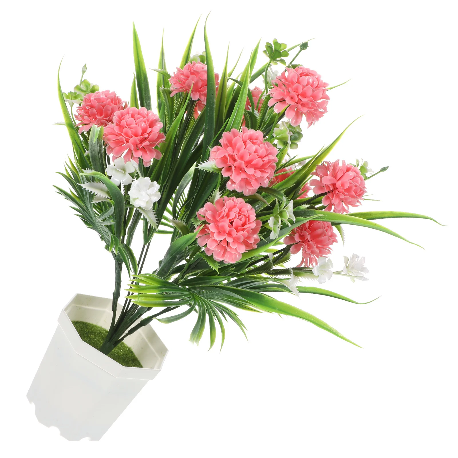 

Potted Plastic Simulation Fake Flower Bonsai Realistic Desktop Decor Artificial Plant Ornament for Wedding Home Office Party Use