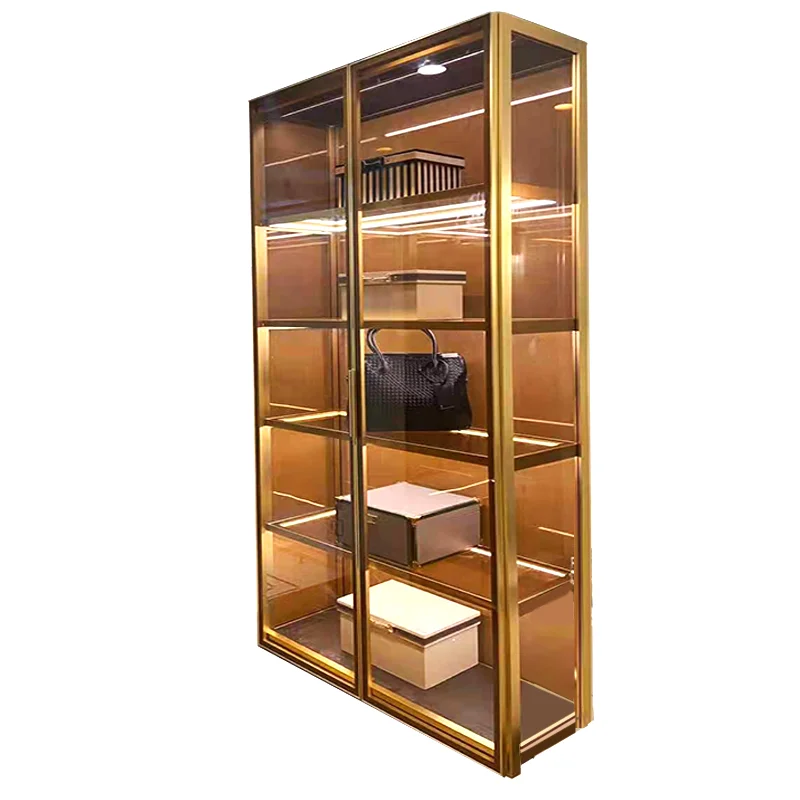 Custom. Slaapkamermeubilair Woningmeubilair Luxe Glazen Deur Garderobe Moderne Slaapkamer Gehard Glazen Deur Garderobekast