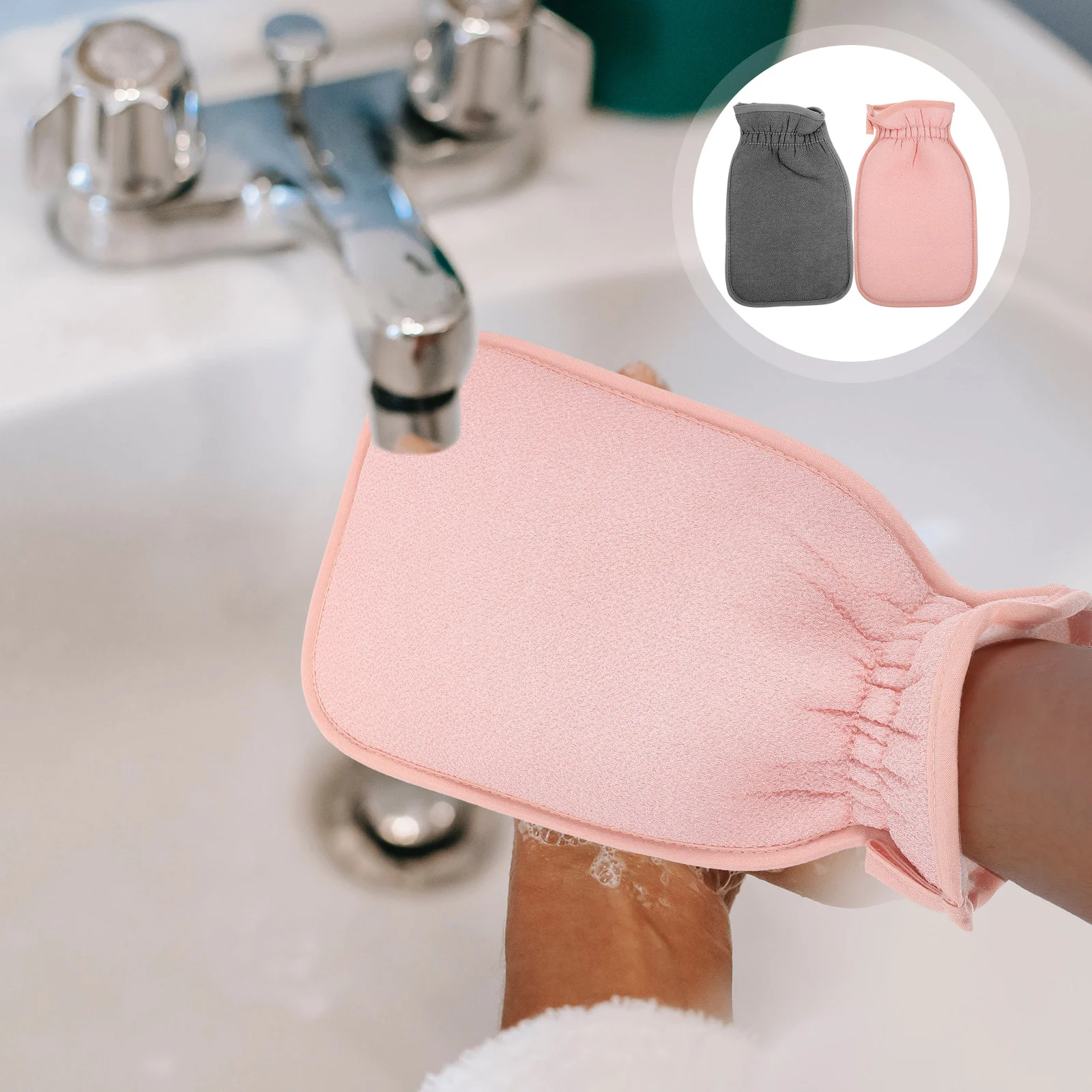 Guantes de limpieza corporal para hombre, toallas de baño, manopla exfoliante, amigable con la piel