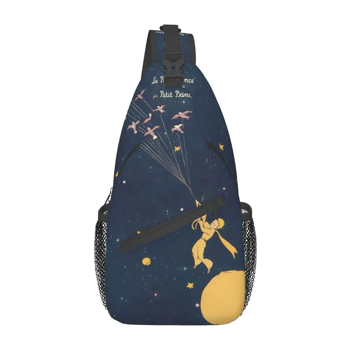 The Little Prince Small Sling Bags Chest Crossbody Shoulder Sling Backpack Outdoor Sports Daypacks Galaxy Fairy Tale School Bags