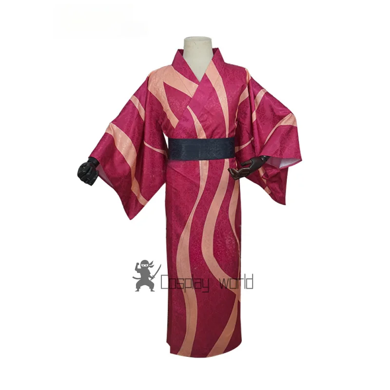 

Demon Slayer Kimetsu No Yaiba Cosplay Uzui Tengen Costume Rose red Kimono Uniforms Anime Halloween Party Clothing for Women Men