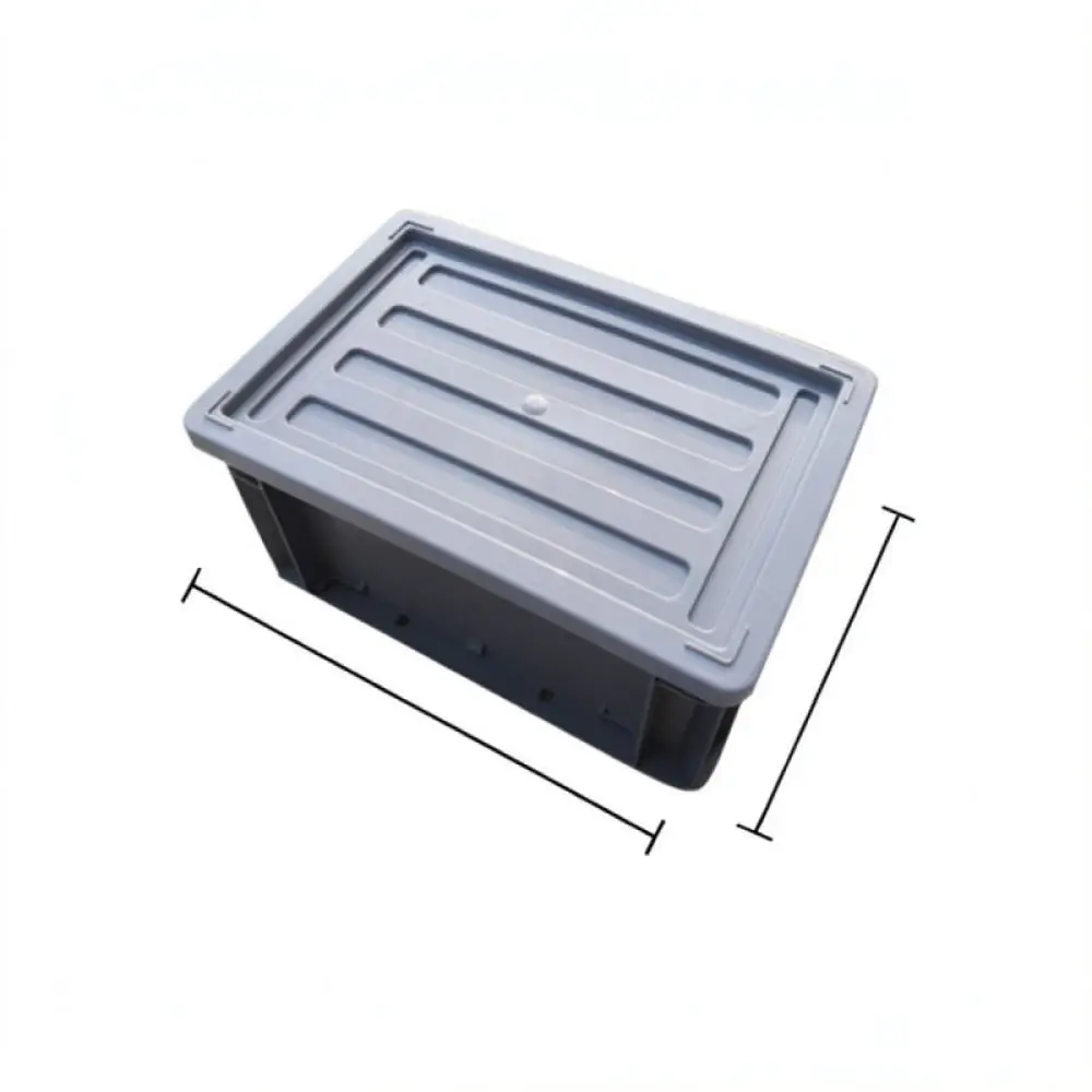 Stackable Plastic Storage Crate Rectangular Industrial Turnover Box Logistic Bin Container For Workshop Parts Organizer