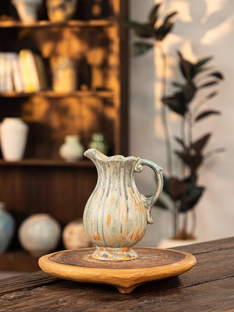 

Jingdezhen Ceramic Vase Blue & White Floral Vase for Dining Table Centerpiece Watering Feature European Minimalist Home Decor