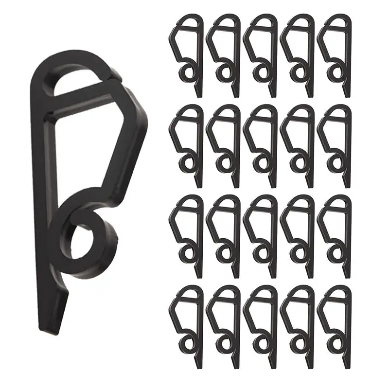 AB33-240 Pack Christmas Light Clips Outdoor -Weatherproof Christmas Light Hangers Gutter Hooks For Christmas Holiday Black