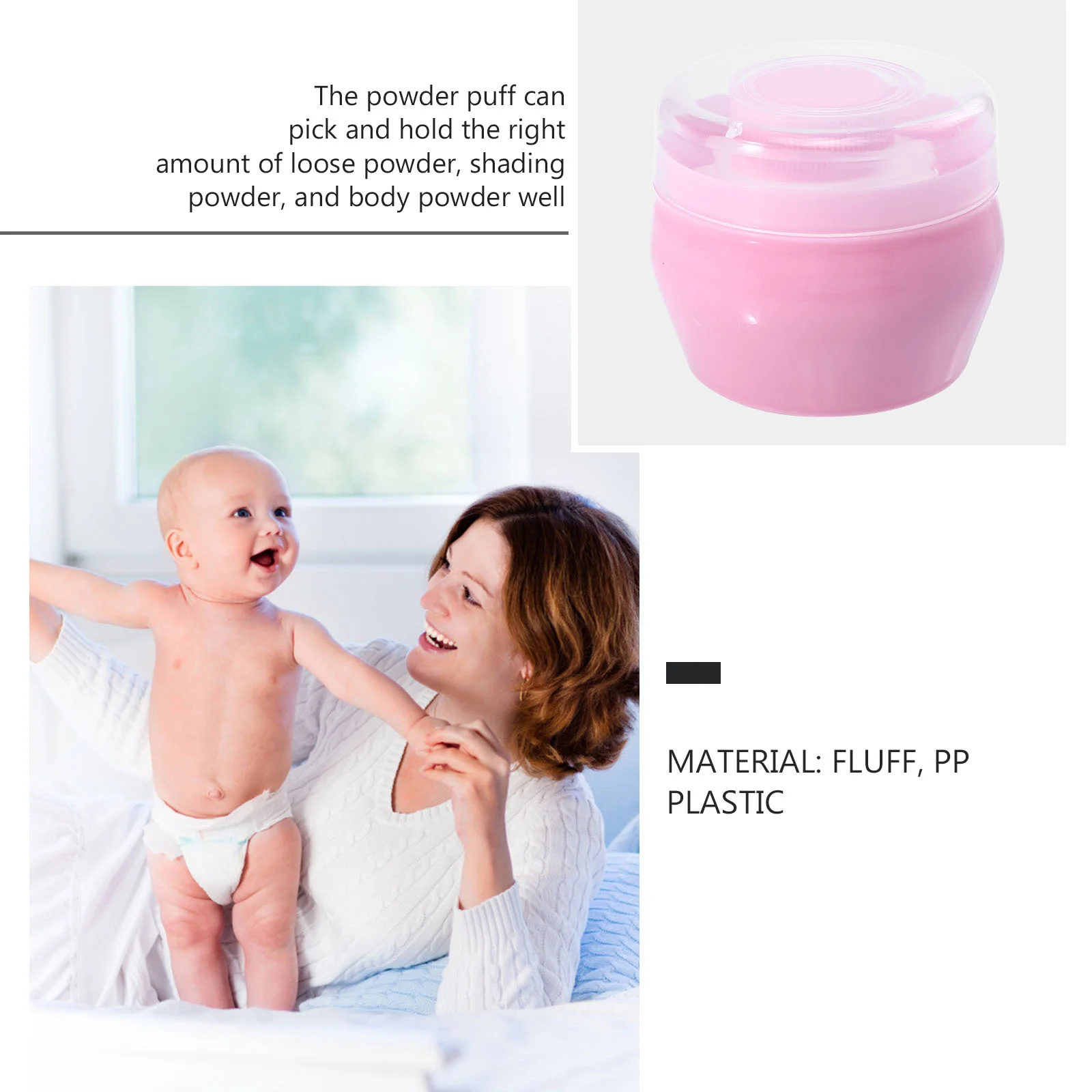 Duif Baby Poeder Spons voor Haar Make-up Set na Bad Lichaam Pp Plastic Kind