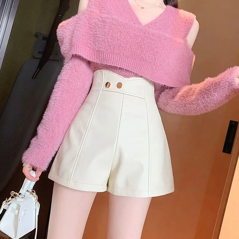 

Новые женские свободные и тонкие повседневные и универсальные широкие ботинки трапециевидной формы с высокой талией в корейском стиле TT926