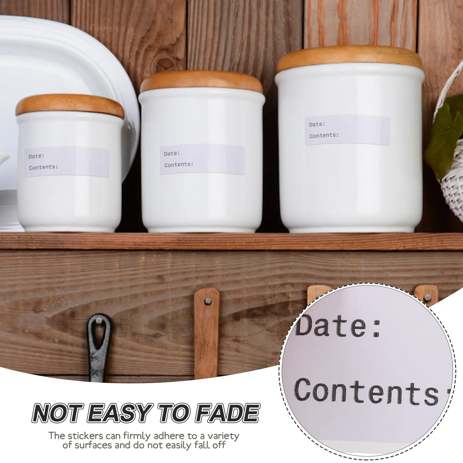 

2 Rolls Multi-Function Blank Food Labels Stickers for Organizing Storage Containers Freezer Jars Kitchen Tools